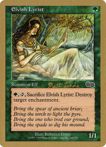 Elvish Lyrist (Matt Linde) [World Championship Decks 1999]