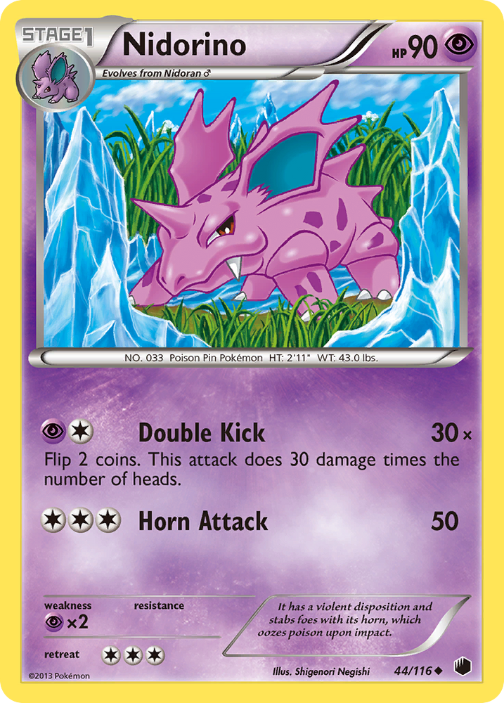 Nidorino (44/116) [Black & White: Plasma Freeze]