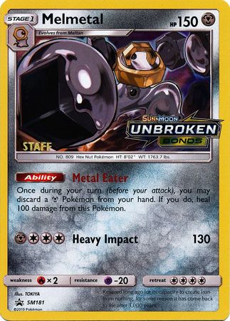 Melmetal (SM181) (Staff Prerelease Promo) [Sun & Moon: Black Star Promos]