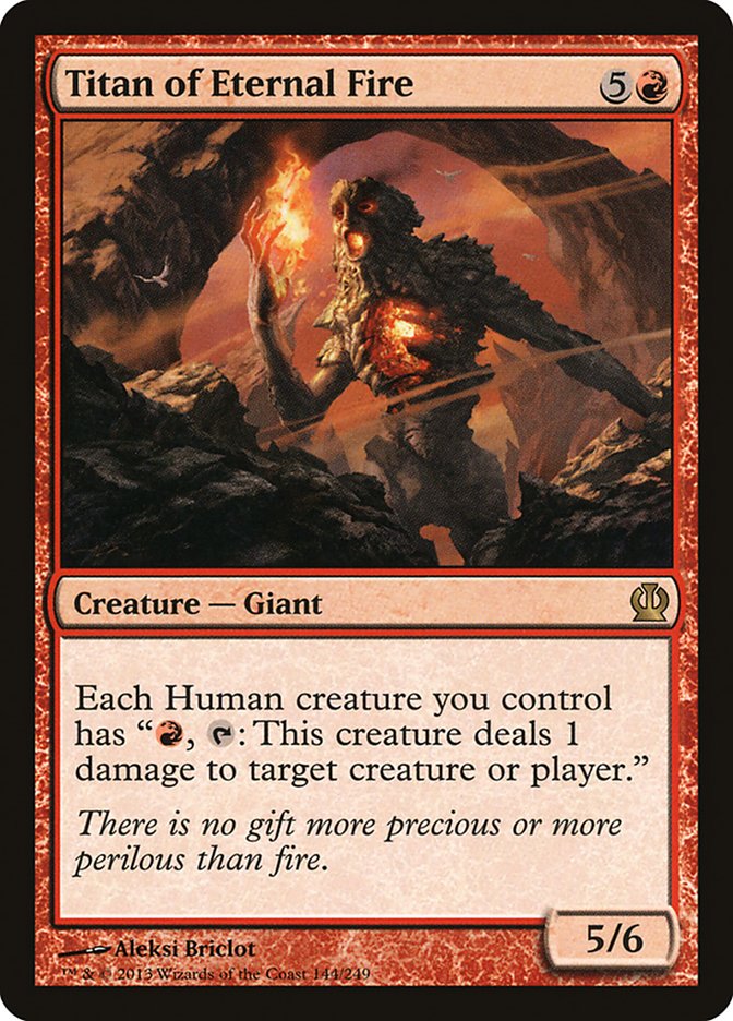 mtg fire cards Titan of Eternal Fire [Theros]