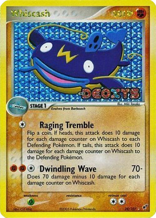 whiscash pokemon card Stage 1 Whiscash HP 120 Thrash Attack Rarity Blue Whiskers Pokmon