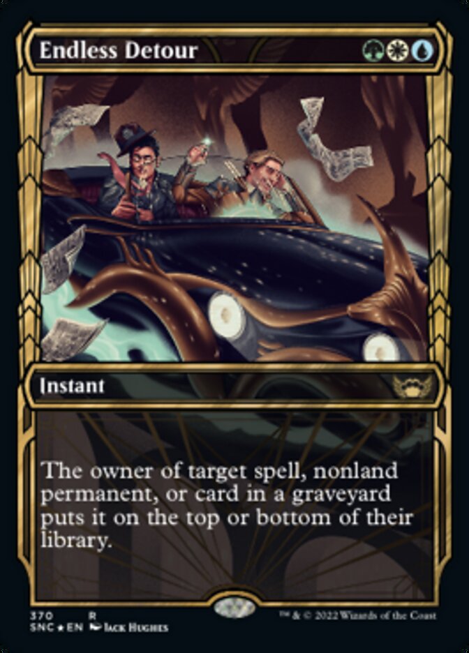 new capenna mtg cards Endless Detour (Showcase Golden Age Gilded Foil) [Streets of New Capen