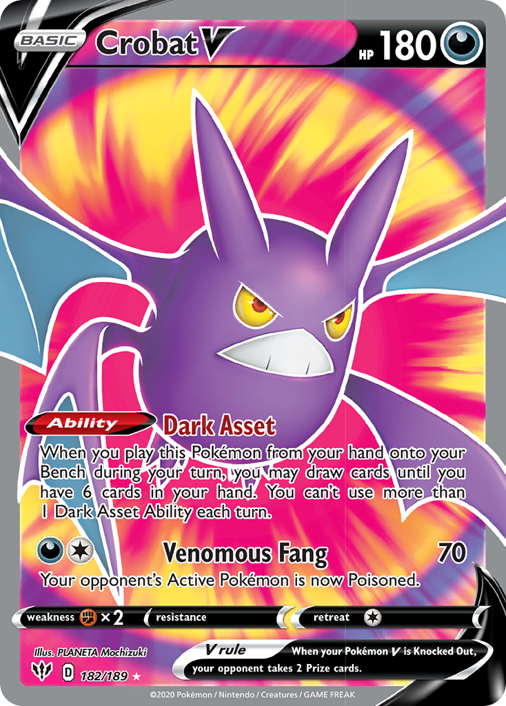 Crobat V (182/189) [Sword & Shield: Darkness Ablaze]