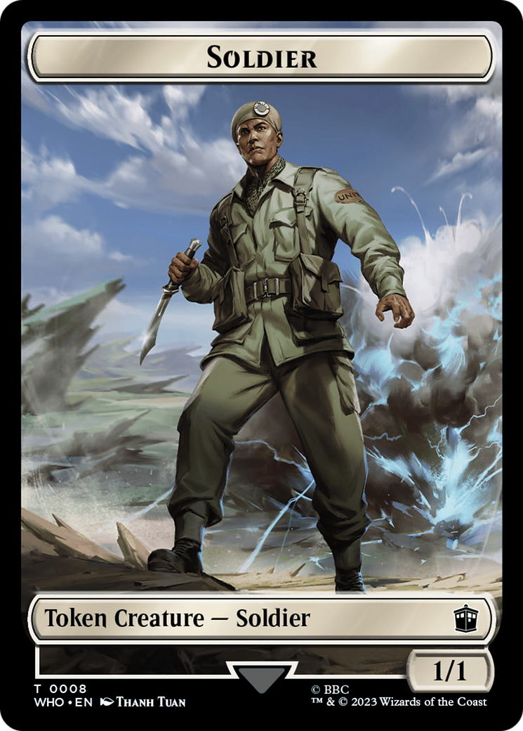 Soldier // Food (0027) Double-Sided Token [Doctor Who Tokens]