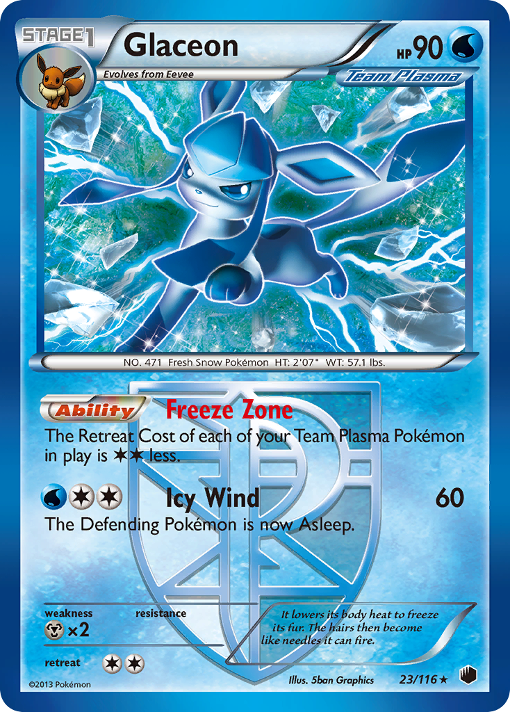 Glaceon (23/116) [Black & White: Plasma Freeze]