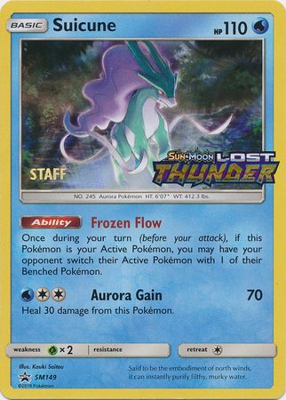 Suicune (SM149) (Staff Prerelease Promo) [Sun & Moon: Black Star Promo Suicune (SM149) (Staff Prerelease Promo) [Sun & Moon: Black Star Promo