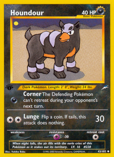 Houndour (43/105) [Neo Destiny 1st Edition]