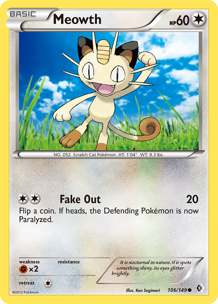 Meowth (106/149) [Black & White: Boundaries Crossed]