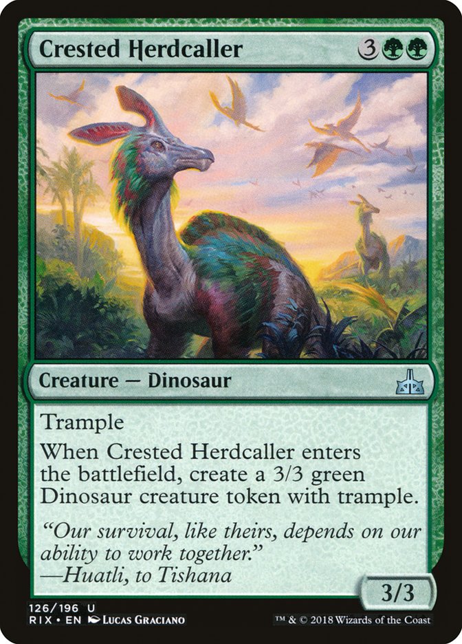 mtg rivals of ixalan cards Crested Herdcaller [Rivals of Ixalan]