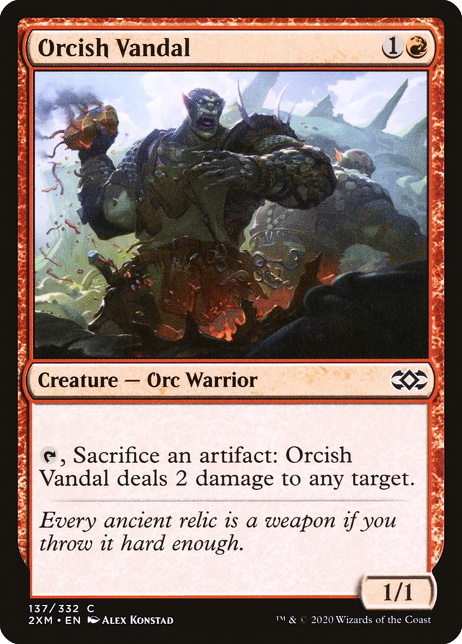 orc cards mtg Orcish Vandal [Double Masters]