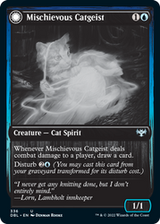 Mischievous Catgeist // Catlike Curiosity [Innistrad: Double Feature]