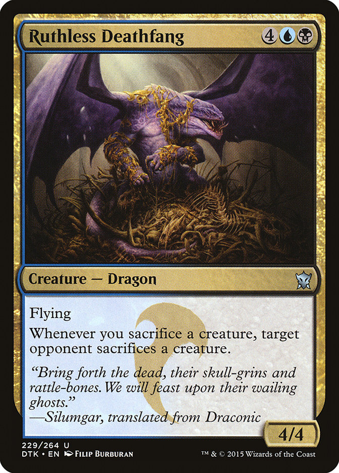 mtg black dragon cards Ruthless Deathfang [Dragons of Tarkir]