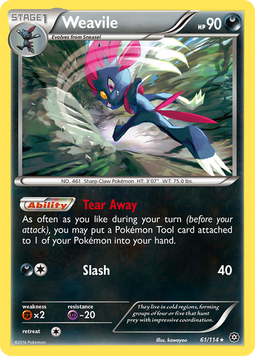 Weavile (61/114) [XY: Steam Siege]